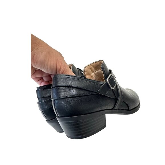 LifeStride Velocity 2.0 Adley Women Black Faux Leather Ankle Booties SZ 6.5M - Picture 4 of 13